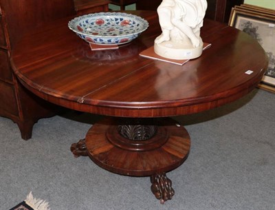 Lot 1445 - A William IV mahogany tripod breakfast table