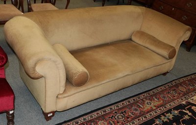 Lot 1455 - An Edwardian Chesterfield sofa with two small bolsters