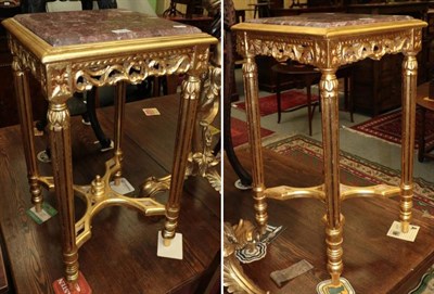 Lot 1469 - A pair of gilt tables