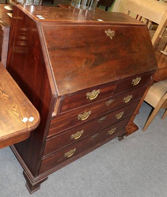 Lot 1474 - George III mahogany bureau