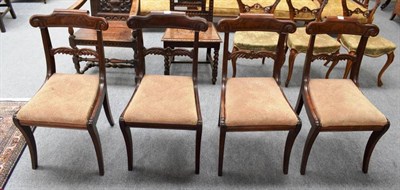 Lot 1454A - A set of four 19th century mahogany chairs