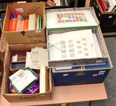 Lot 53 - World Sorter in 4 Boxes - Including a very large box with albums, club books and loose in small...