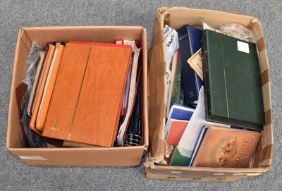 Lot 106 - All World Clear Out in two very large boxes. Note two large stockbooks of Cinderella stamps...