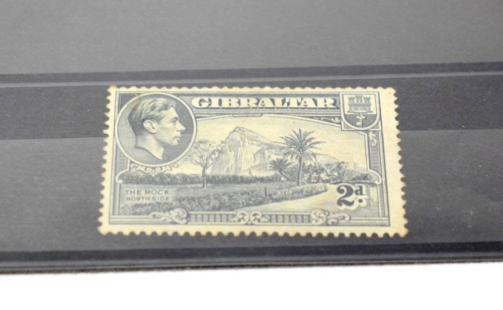 Lot 160 - Gibraltar - 1938 scarce 2d perf 13 1/2 wmk sideways sg 124ab cat £800