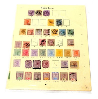 Lot 193 - Sierra Leone - lovely collection on leaves with good range of Victoria including 1884 set mint,...