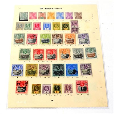 Lot 199 - St Helena - very nice collection, mostly fine used, on album leaves. Includes 1890 set mint,...