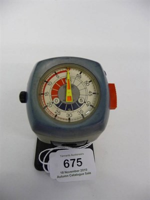 Lot 675 - A Supersport Wrist Yacht Timer, signed Heuer, circa 1975, mechanical lever movement, multi coloured