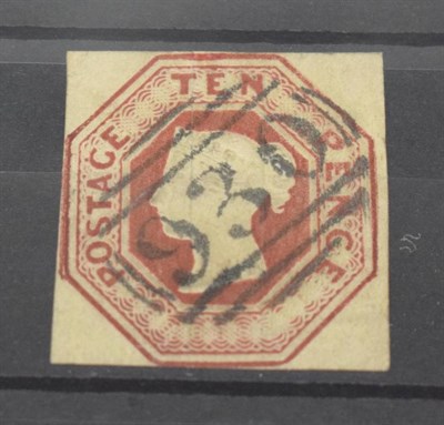 Lot 273 - GB - 1847 10d embossed superb used 4 margins just touching bottom left