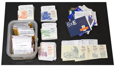 Lot 298 - Collection Of Booklets - Box containing a large accumulation of GB Booklets in 2 small plastic...