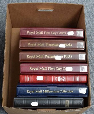 Lot 300 - GB Collection in 7 volumes with some Face Value in 2 volumes of presentation packs. Also first...