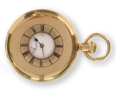 Lot 685 - An 18ct Gold Half Hunting Cased Keyless Lever Pocket Watch, signed George Hammond, Manchester,...