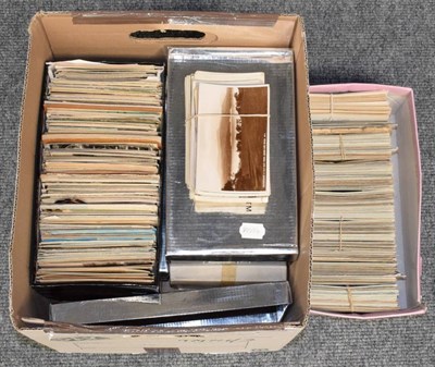 Lot 346 - Postcards - Large Accumulation in 5 shoe boxes, mainly topographical with some better earlier cards