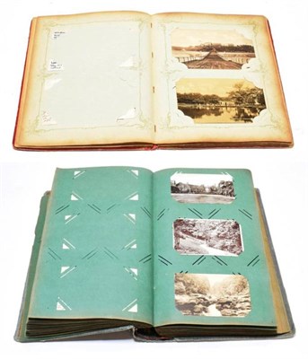 Lot 349 - Large Collection in 2 Vintage Albums - Mainly Topographical - An extensive mixed collection of...