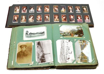 Lot 354 - Vintage album of postcards with some Sheffield interest, some real photographic cards,...