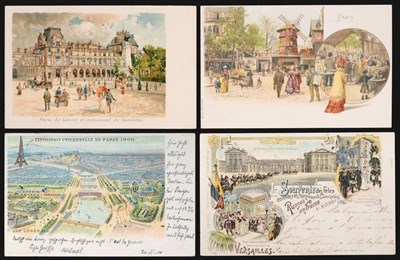 Lot 361 - Paris Postcards - A fine collection of early coloured Paris postcards from  1890's - 1910...