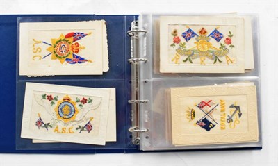 Lot 364 - Vintage Silk Postcards Collection - A very fine collection of 36 WW1 embroidered silk postcards...