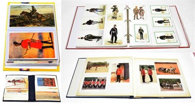 Lot 370 - Military Postcards - Two large and two small albums of military subject postcards, mainly...