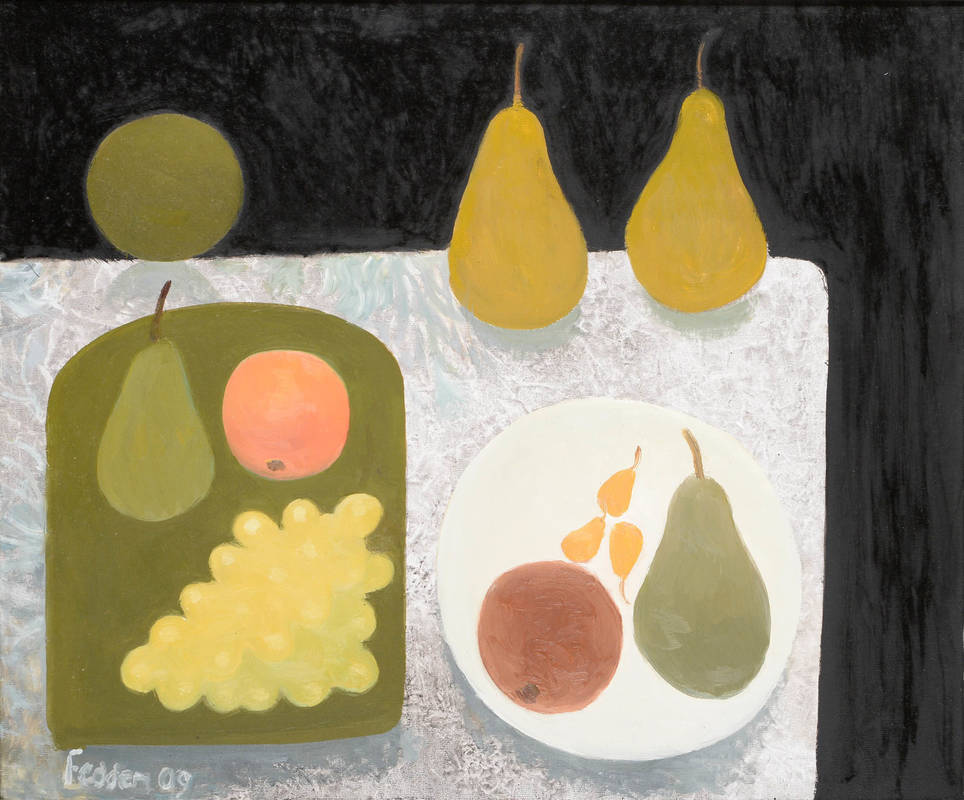 Lot 171 - Mary Fedden OBE (1915-2012) ''Fruit'' Signed and dated (20)09, oil on canvas, 50.5cm by 60.5cm...