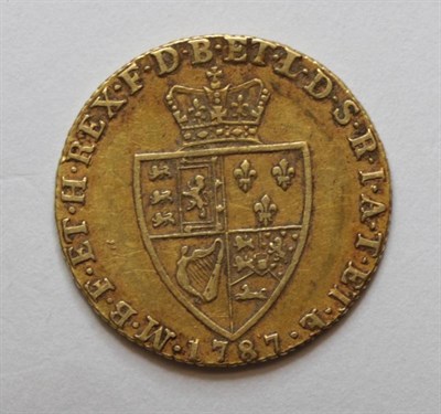 Lot 16 - George III (1760-1820), Guinea, 1787, fifth laureate head right, rev. crowned 'spade' shield,...