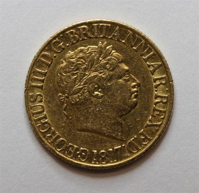 Lot 21 - George III (1760-1820), Sovereign, 1817, laureate head right, (S.3785). Nearly very fine