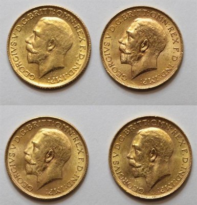 Lot 38 - George V (1910-1936), Sovereigns (4), South Africa, 1925-1928 inclusive (S.4001). Very fine to...