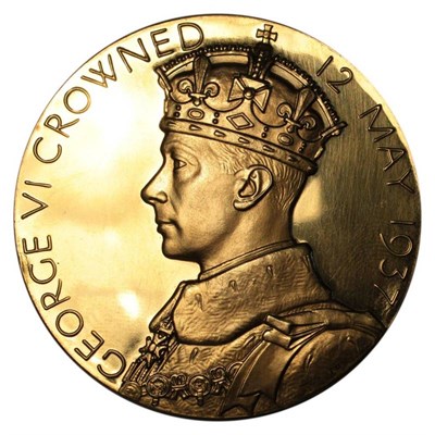 Lot 39 - George VI (1937-1952), Coronation medal struck in gold, 1937, large size 57mm diameter by...
