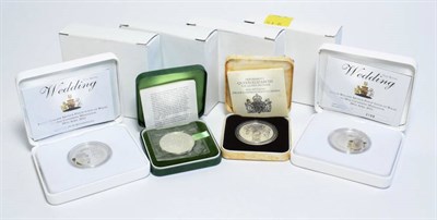 Lot 59 - Elizabeth II (1952-), silver proof piedfort Crowns (2), 2000 Queen Mother's Centenary, (S.L8), 2011