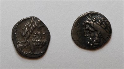 Lot 75 - Arkadia, Megalopolis, AR Triobol (Hemidrachm), c.80-50 BC, laureate head of Zeus left, rev. Pan...