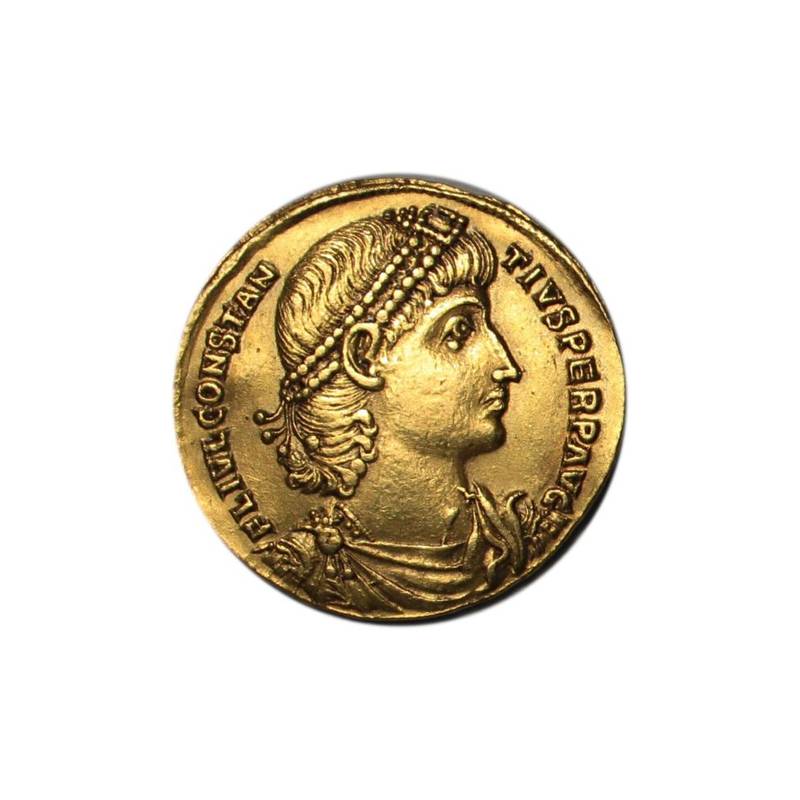 Lot 77 - Constantius II (337-361), gold Solidus, Antioch, 347-355, FL IVL CONSTANTIVS PERP AVG diademed,...