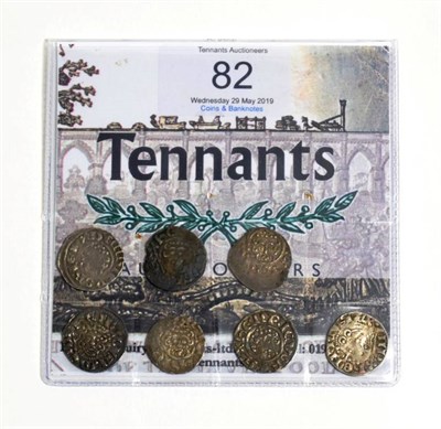 Lot 82 - John (1199-1216), Pennies (3), short cross type, London, class 5b, moneyer Rener, 1.43g,...