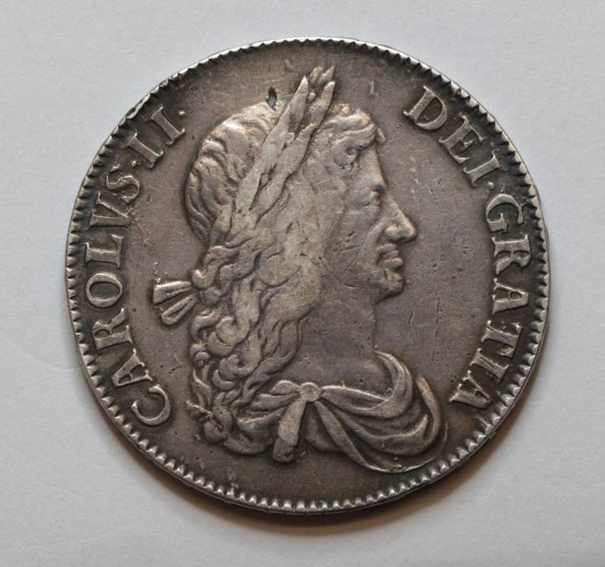 Lot 91 - Charles II (1660-1685), Crown, 1663,  first draped bust, CAROLVS II DEI GRATIA, rev. crowned...