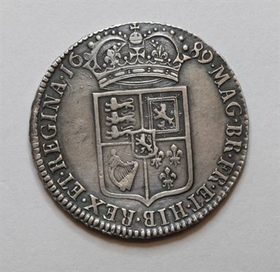 Lot 94 - William & Mary (1688-1694), Halfcrown, 1689, first conjoined busts, rev. first crowned shield,...