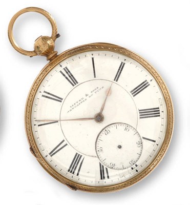 Lot 702 - An 18ct Gold Open Faced Pocket Watch, retailed by Lister & Sons, Newcastle On Tyne, 1871,...