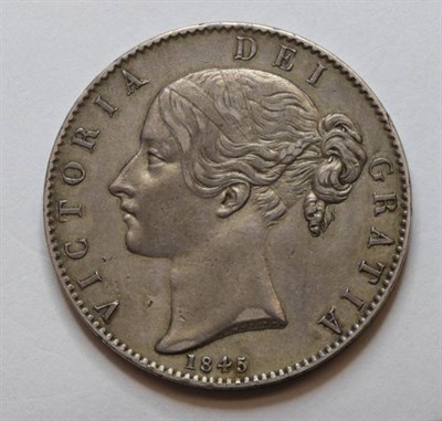 Lot 122 - Victoria (1837-1901), Crown, 1845, young head, cinquefoil stops on edge, (S.3882). Toned, very fine