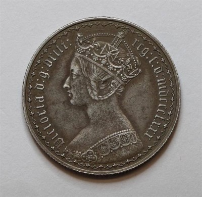 Lot 128 - Victoria (1837-1901), Florin, 1880, Gothic type, crowned bust left, (S.3900, ESC.854). Toned...