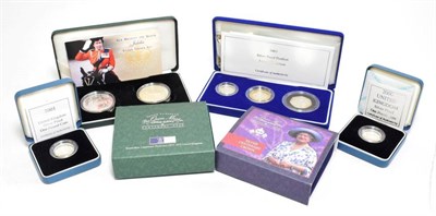 Lot 154 - Elizabeth II (1952-), Silver piedfort proof set, 2003, two pounds down to 50p; silver proof...