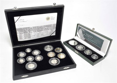 Lot 155 - Elizabeth II (1952-), Britannia silver proof collection, 2007, £2 to 20p, (S.PBS08-2007);...