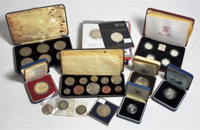 Lot 160 - Miscellaneous British coins: an album containing a collection of mainly circulated halfcrowns...