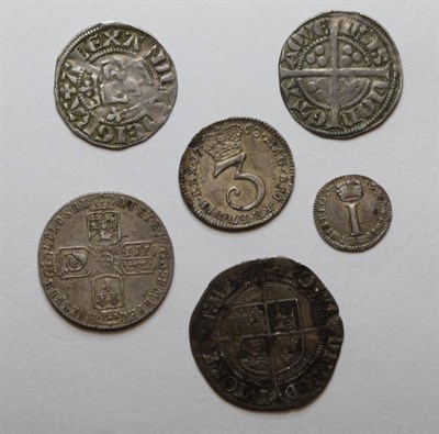 Lot 176 - Miscellaneous coins: England, Elizabeth I (1558-1603), Groat, second issue, mm. martlet,...