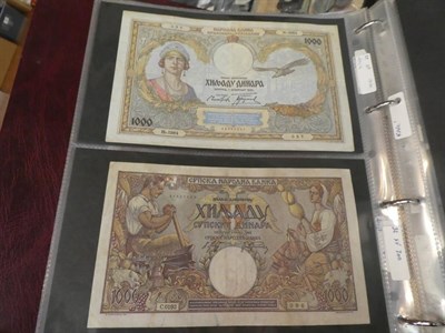 Lot 207 - An album of World banknotes including notes from Russia, China, Indonesia, Hungary, France, Greece