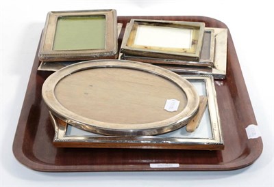 Lot 11 - A collection of various silver photograph frames (7)