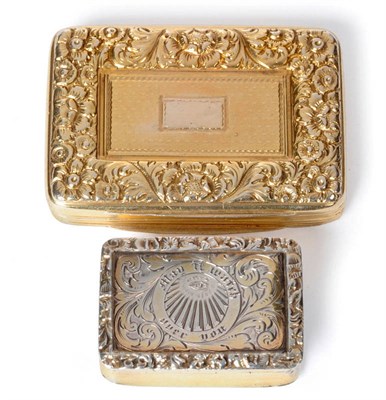 Lot 724 - A Victorian Silver Masonic Vinaigrette, Nathaniel Mills, Birmingham 1846, rectangular with...