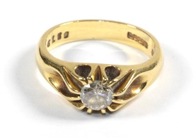Lot 81 - An 18 carat gold diamond solitaire ring, finger size L1/2