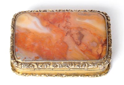 Lot 726 - A William IV Agate and Silver Vinaigrette, Thomas Shaw, Birmingham 1835, the agate cover with...