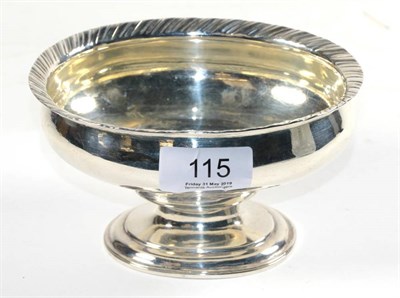 Lot 115 - A George III Scottish silver pedestal sugar bowl, makers mark rubbed, Edinburgh 1780, oval with...