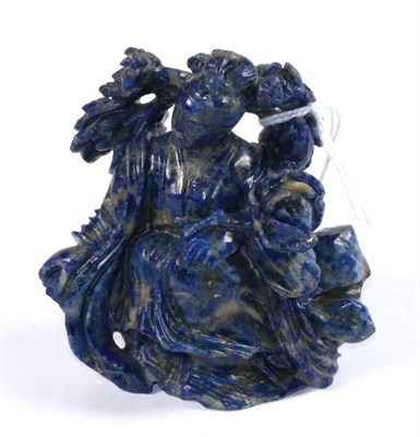 Lot 121 - A Chinese carved lapis group