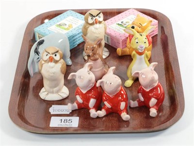 Lot 185 - Nine Beswick Walt Disney Winnie the Pooh models, including some duplicates