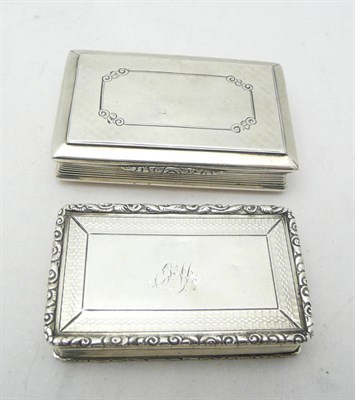 Lot 736 - A Victorian Snuff Box, Francis Clark, Birmingham 1841, of rectangular form with engine turned...