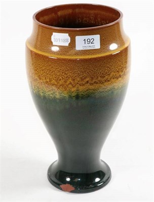 Lot 192 - A Linthorpe pottery vase designed by Christopher Dresser, shape number 651, with impressed...
