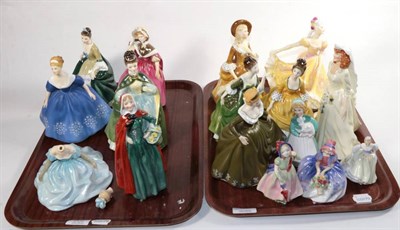 Lot 202 - Two trays of Royal Doulton ladies including the Duchess of York, Sandra and others (a.f.)